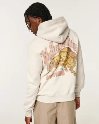 Sweat à capuche Boxy Yellowstone Graphic