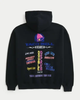 Sweat à capuche graphique ample Hollister x Taco Bell