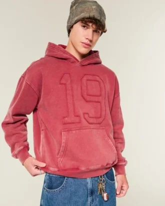 Sweat à capuche graphique Boxy Number