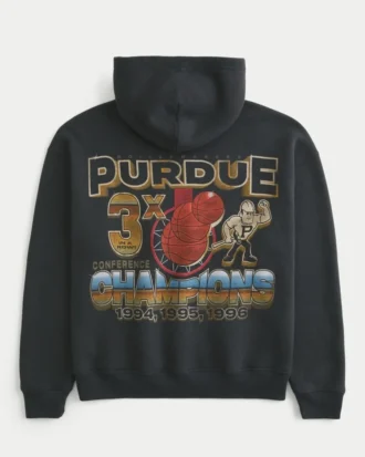 Sweat à capuche graphique Boxy Purdue University
