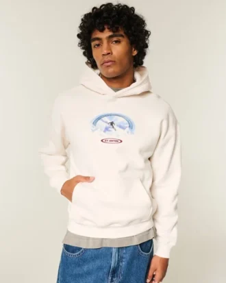 Sweat à capuche graphique Boxy St. Anton Ski