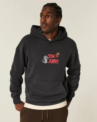 Sweat à capuche graphique Boxy Tom et Jerry