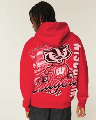 Sweat à capuche graphique Boxy University of Wisconsin Badgers