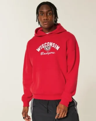 Sweat à capuche graphique Boxy University of Wisconsin Badgers