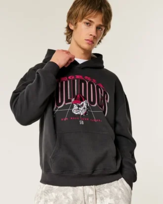 Sweat à capuche graphique carré University of Georgia Bulldogs