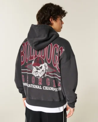 Sweat à capuche graphique carré University of Georgia Bulldogs