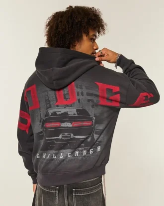 Sweat à capuche graphique Dodge Challenger