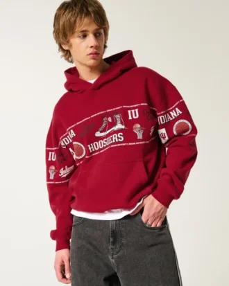 Sweat à capuche graphique Indiana University Hoosiers