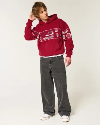 Sweat à capuche graphique Indiana University Hoosiers