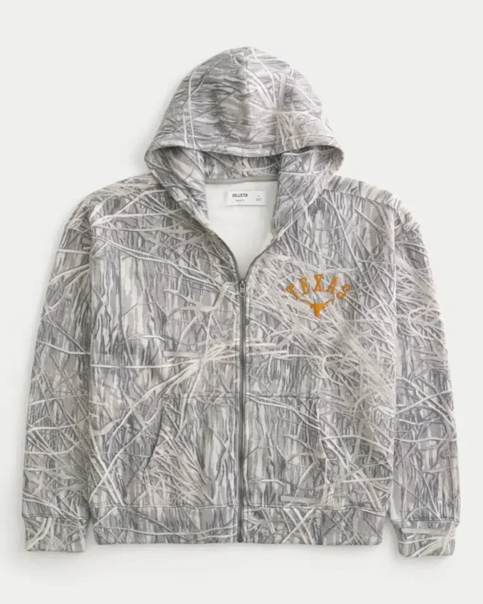Sweat à capuche graphique zippé et ample de l’université du Texas à Austin Longhorns Sweat à capuche graphique zippé et ample de l’université du Texas à Austin Longhorns