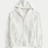 Sweat à capuche oversize avec imprimé biche et fermeture éclair Sweat à capuche oversize avec imprimé biche et fermeture éclair