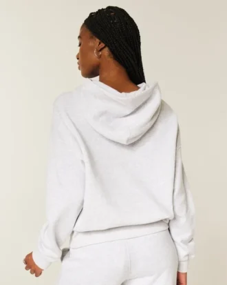 Sweat à capuche oversize avec logo scintillant