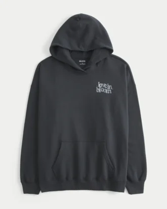 Sweat à capuche oversize avec motif papillon