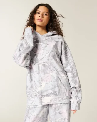 Sweat à capuche oversize camouflage