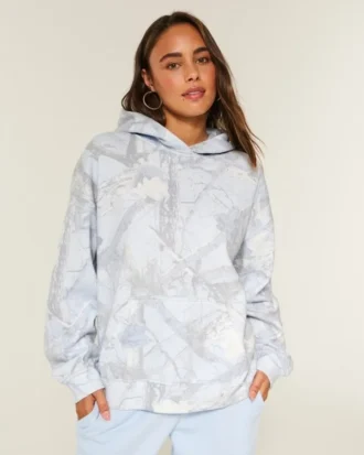 Sweat à capuche oversize camouflage