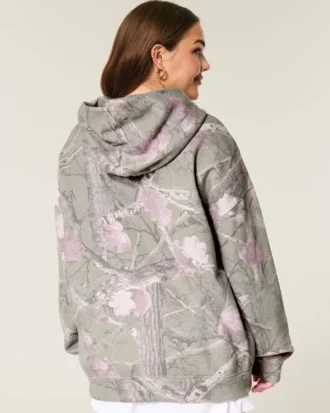 Sweat à capuche oversize camouflage