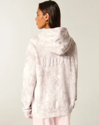 Sweat à capuche oversize Hollister Feel Good avec logo graphique camouflage