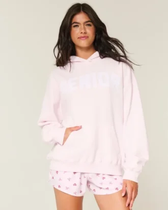 Sweat à capuche oversize pour seniors