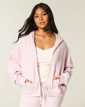 Sweat à capuche oversize zippé