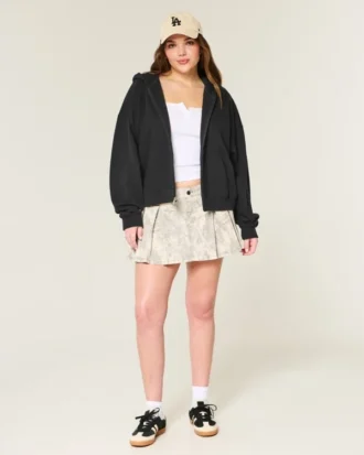 Sweat à capuche oversize zippé