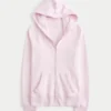 Sweat à capuche zippé avec bordure en fausse fourrure Sweat à capuche zippé avec bordure en fausse fourrure