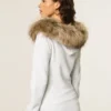 Sweat à capuche zippé avec bordure en fausse fourrure Sweat à capuche zippé avec bordure en fausse fourrure