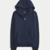 Sweat à capuche zippé avec bordure en fausse fourrure Sweat à capuche zippé avec bordure en fausse fourrure