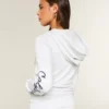 Sweat à capuche zippé avec logo graphique Sweat à capuche zippé avec logo graphique