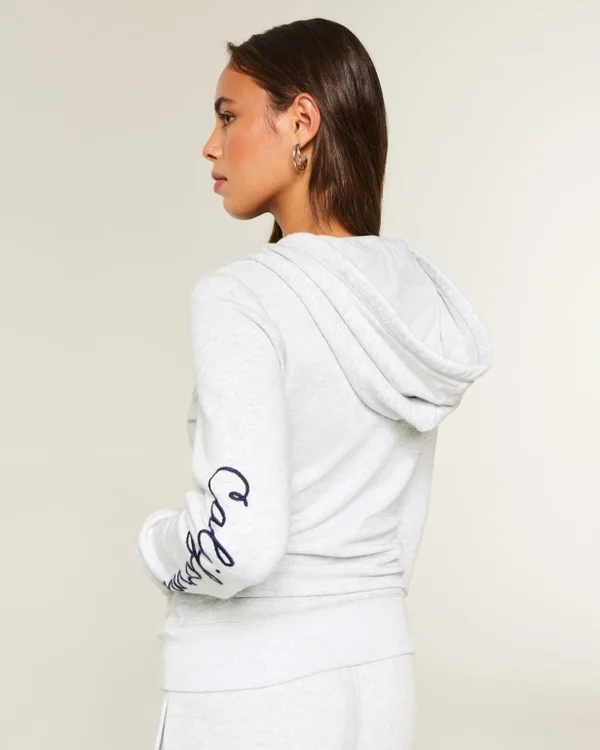 Sweat à capuche zippé avec logo graphique Sweat à capuche zippé avec logo graphique
