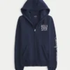 Sweat à capuche zippé avec logo graphique Sweat à capuche zippé avec logo graphique