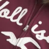 Sweat à capuche zippé avec logo graphique et bordure en fausse fourrure Sweat à capuche zippé avec logo graphique et bordure en fausse fourrure