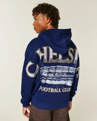 Sweat à capuche zippé avec motif Chelsea Football Club Sweat à capuche zippé avec motif Chelsea Football Club