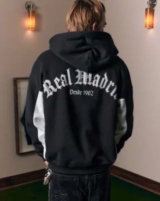Sweat à capuche zippé avec motif Real Madrid CF