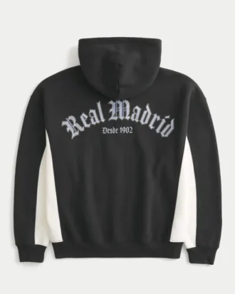 Sweat à capuche zippé avec motif Real Madrid CF