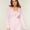 Sweat à capuche zippé avec motif rose Sweat à capuche zippé avec motif rose
