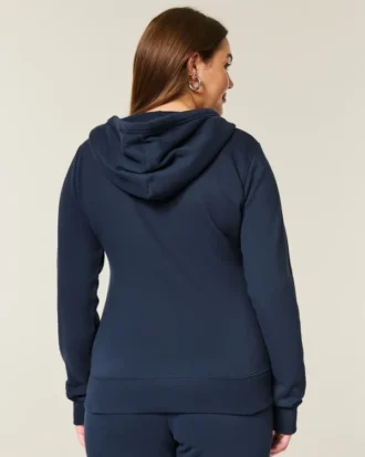 Sweat à capuche zippé avec motif étoile