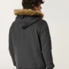 Sweat à capuche zippé Big Sur avec bordure en fausse fourrure Sweat à capuche zippé Big Sur avec bordure en fausse fourrure