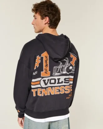 Sweat à capuche zippé Boxy avec imprimé graphique University of Tennessee Volunteers