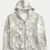 Sweat à capuche zippé Boxy Camo