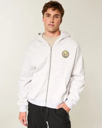 Sweat à capuche zippé Boxy Club América Las Águilas Graphic Sweat à capuche zippé Boxy Club América Las Águilas Graphic