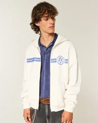Sweat à capuche zippé Boxy Volkswagen Racing Graphic Sweat à capuche zippé Boxy Volkswagen Racing Graphic