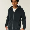 Sweat à capuche zippé carré avec motif araignée Sweat à capuche zippé carré avec motif araignée