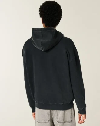 Sweat à capuche zippé carré avec motif araignée