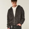 Sweat à capuche zippé carré imprimé léopard Sweat à capuche zippé carré imprimé léopard