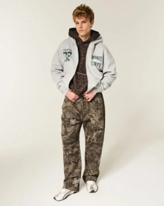 Sweat à capuche zippé carré Michigan State University Spartans Graphic Hoodie