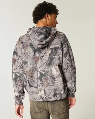 Sweat à capuche zippé carré Villanova Wildcats Graphic Camo