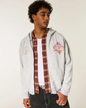 Sweat à capuche zippé droit avec imprimé graphique University of Southern California Trojans