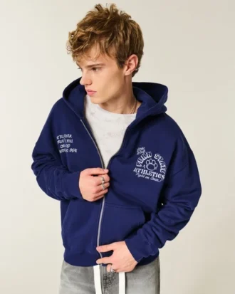 sweat capuche zipp droit penn state university nittany lions graphic hoodie 1 330x413 - Sweat &agrave; capuche zipp&eacute; droit Penn State University Nittany Lions Graphic Hoodie