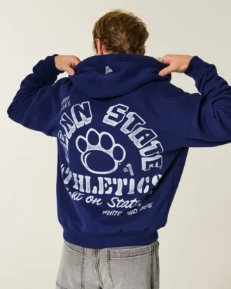 sweat capuche zipp droit penn state university nittany lions graphic hoodie 2 330x413 - Sweat &agrave; capuche zipp&eacute; droit Penn State University Nittany Lions Graphic Hoodie