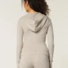 Sweat à capuche zippé en maille confortable Gilly Hicks Sweat à capuche zippé en maille confortable Gilly Hicks